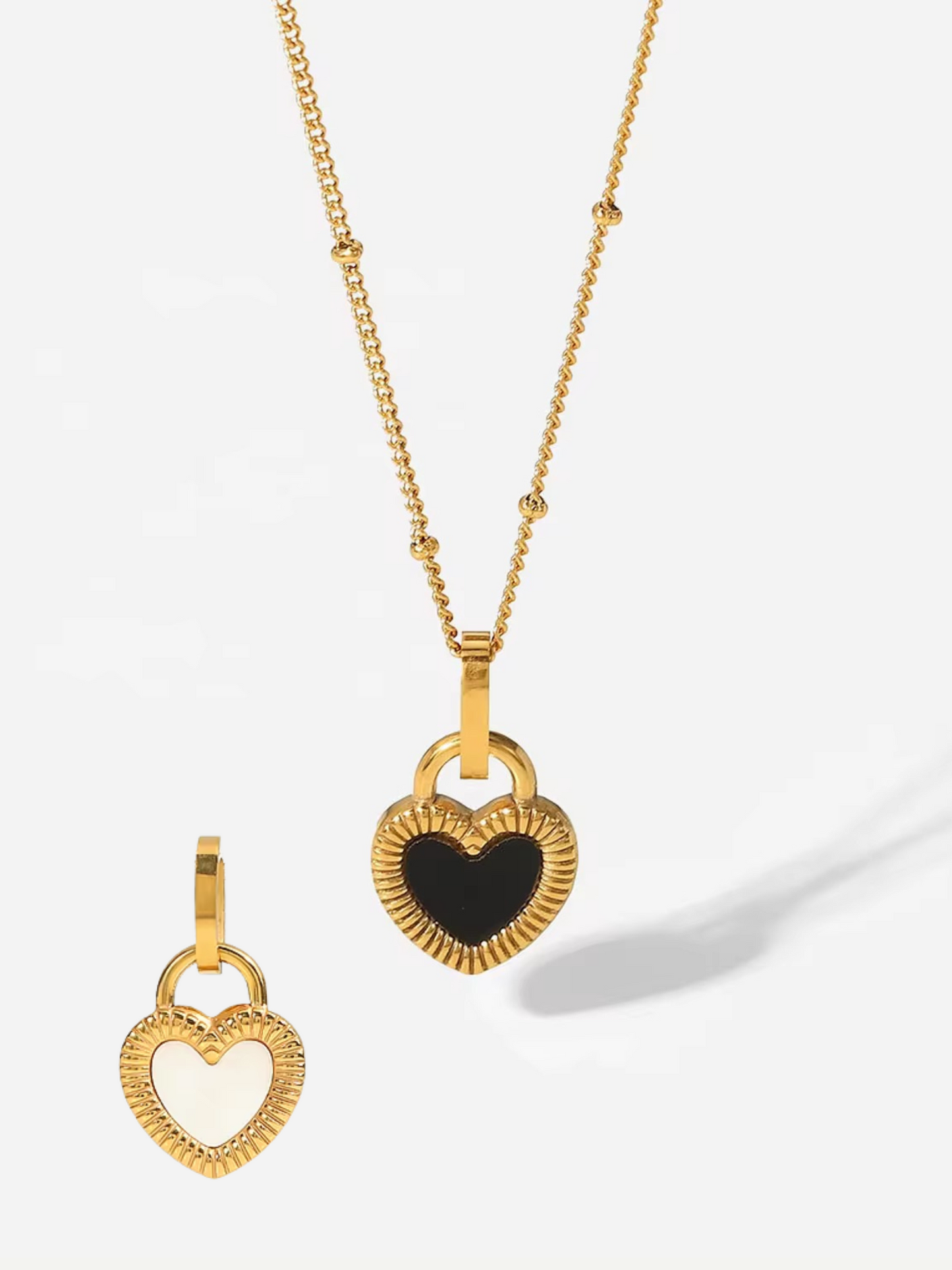 Hailey Heart Necklace (Two Sided)