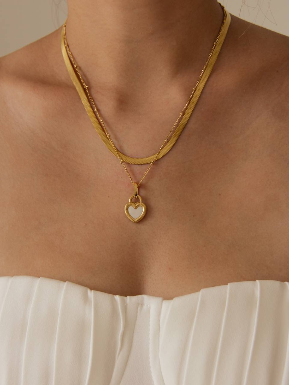 Hailey Heart Necklace (Two Sided)